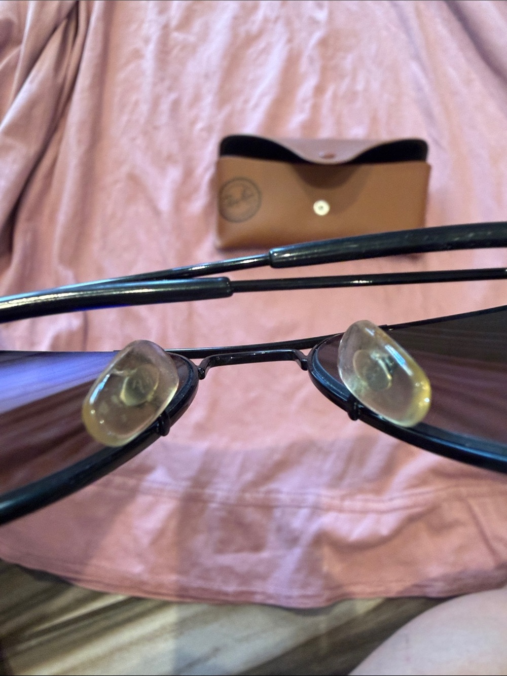 Ray-Ban Aviator Sunglasses - Black Lenses, Brown Case - Picture 3 of 9